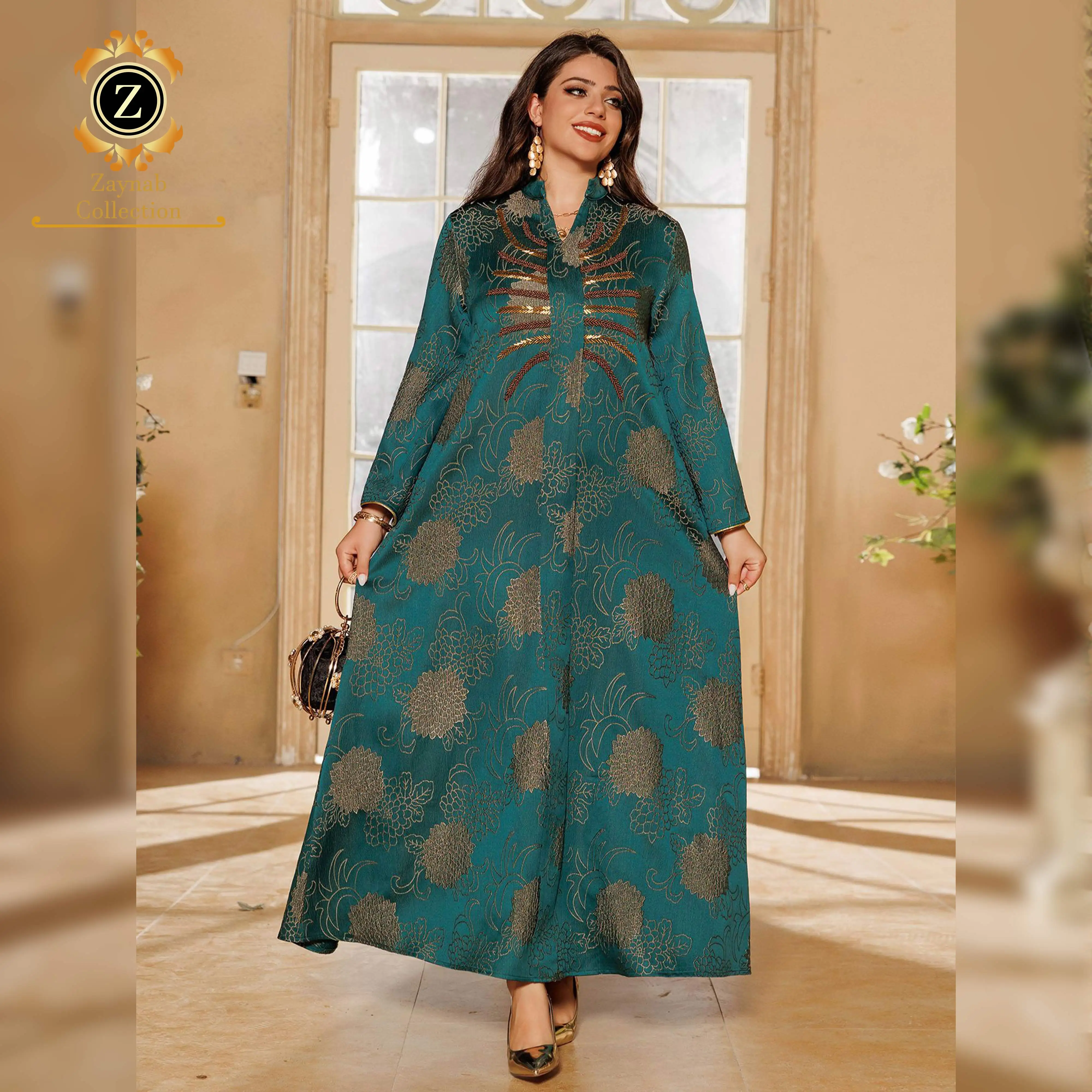 Zaynab Oem/Odm Abaya Dresses Women Muslim Dresses Islamic Clothing Abaya Islamic Clothing Silk Muslim Dress Abaya