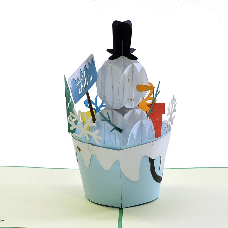 Best Selling Wholesale Price Snow Man Decoration And Gift Laser Cut Paper Greeting Cards supplier from Viet Nam