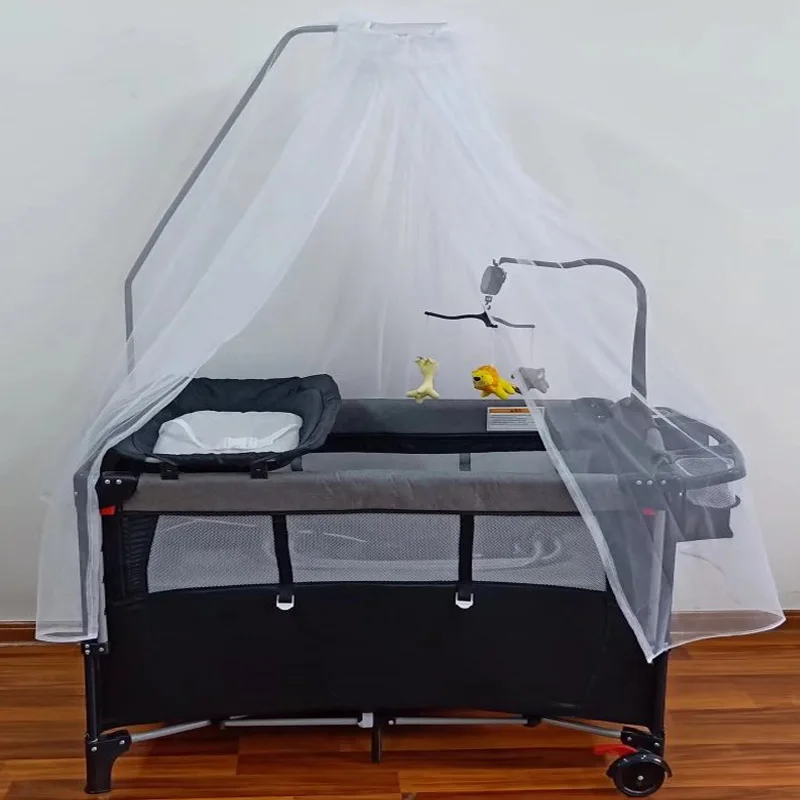 Electric Baby Bed Cribs Portable Foldable Cot Safety Kids Baby Swing Electric Crib