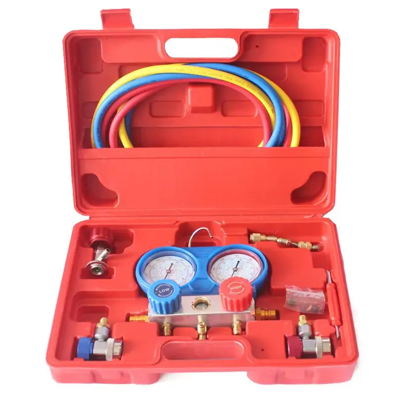 Air conditioner refrigerant filling kits R12 R134a fluoridation table Air conditioner Pressure Valve and Leakage Tool Sets