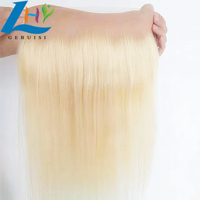 Natural PrePlucked Transparent 613 HD Lace Frontal Pure Peruvian Human Hair Mink Virgin Straight Hair 13x4 Lace Frontal