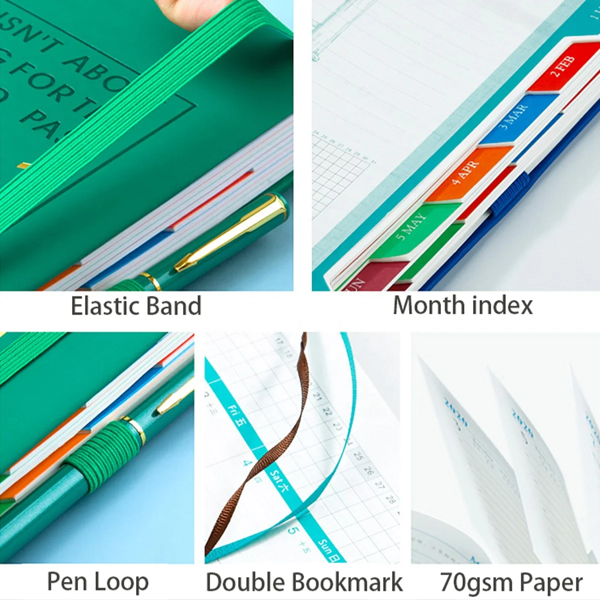 Fast Custom 2025 2026 Daily Diary English Spanish Agenda Factory Price A5 Calendar Planner Business Gift Set Notebook With Logo