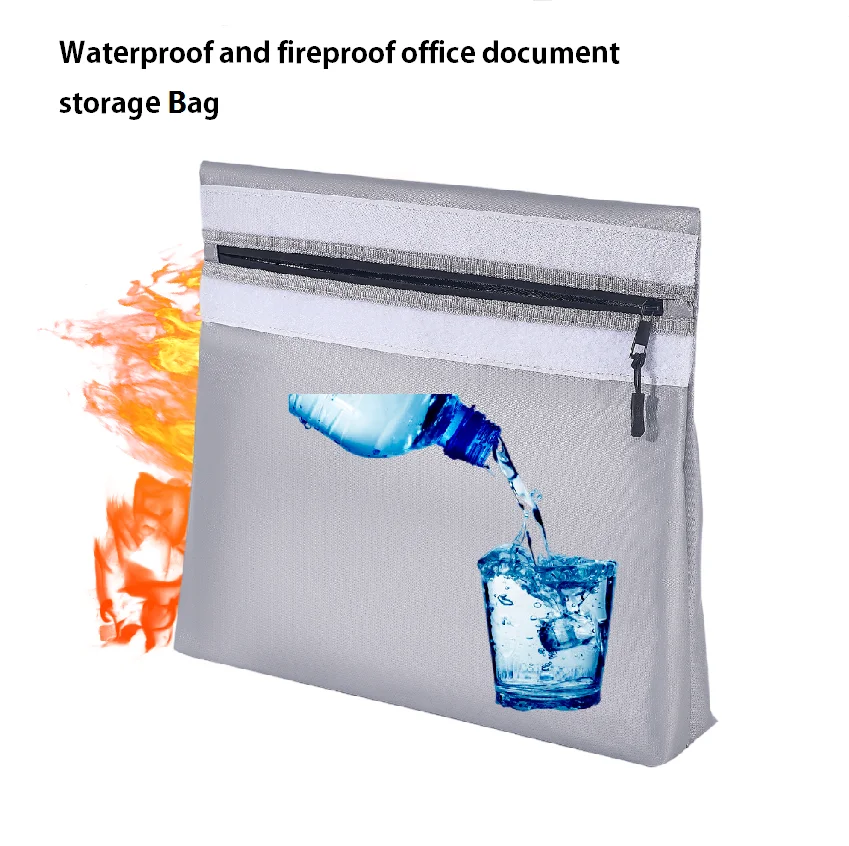 organizer Fire Retardant Storage Bags Cash Passport Security Bags   Fireproof document bag