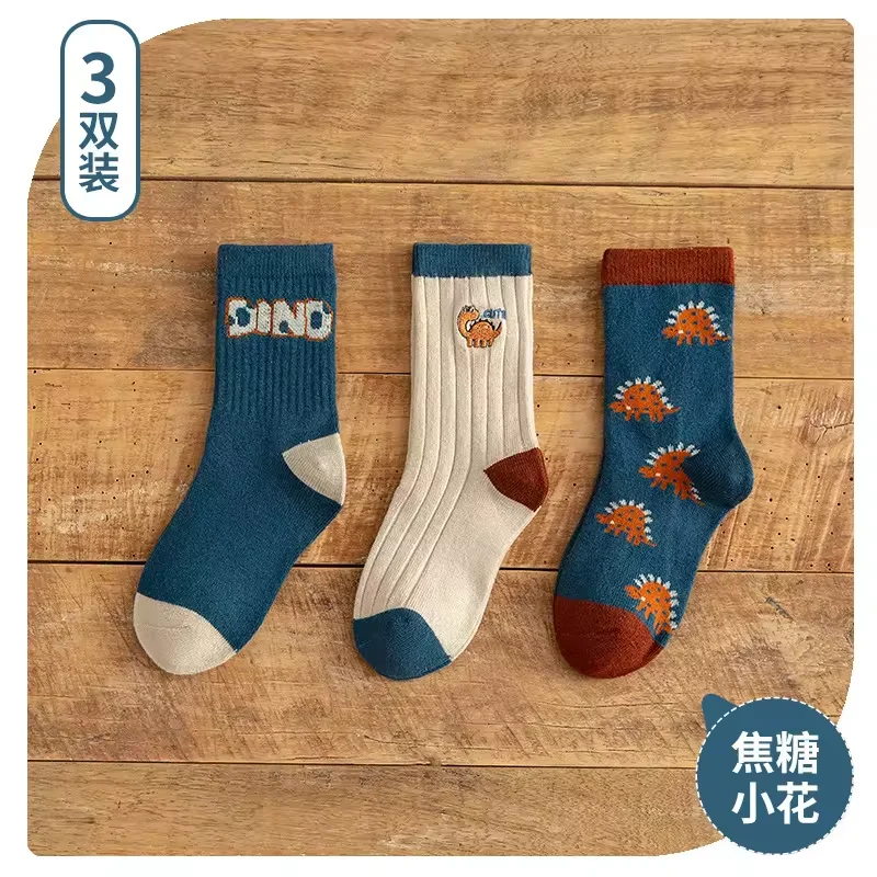 Children Wool Baby Socks 2022 Autumn Winter New Cartoon Flower Girls Tube Socks Korean Kids Socks Wholesale