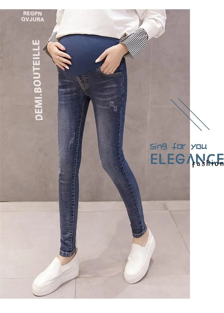 2019 autumn new pregnant women denim trousers