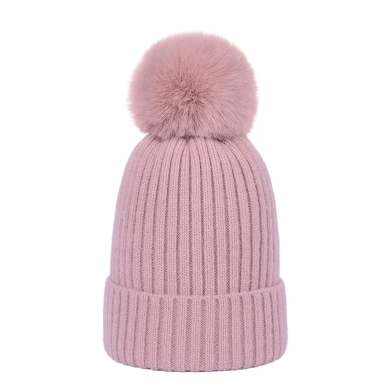 New Plain Women Winter Crochet hat  Beanies Hats With Pom