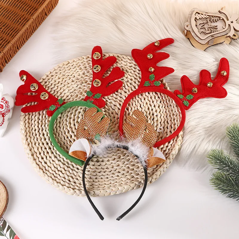 Christmas Headband Kids Hair Accessories Holiday Gifts Antlers Hairpin Party Dress Up Headbands Decoration Headbands