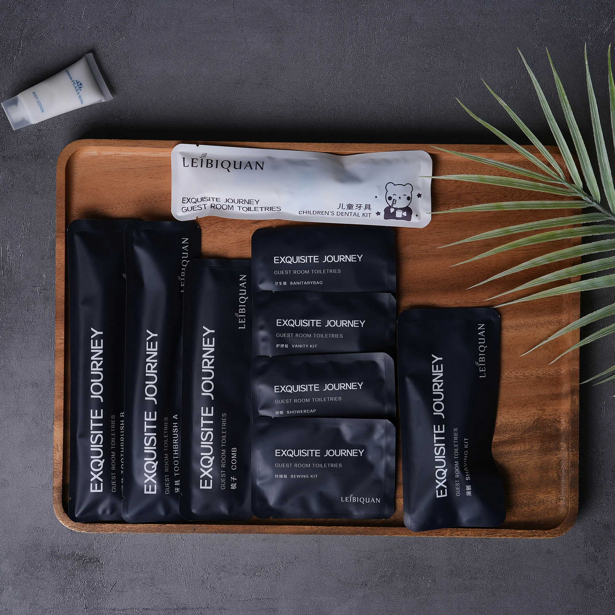 5-звездочные одноразовые товары для отелей, оптовая продажа, экологичный биоразлагаемый набор для отелей