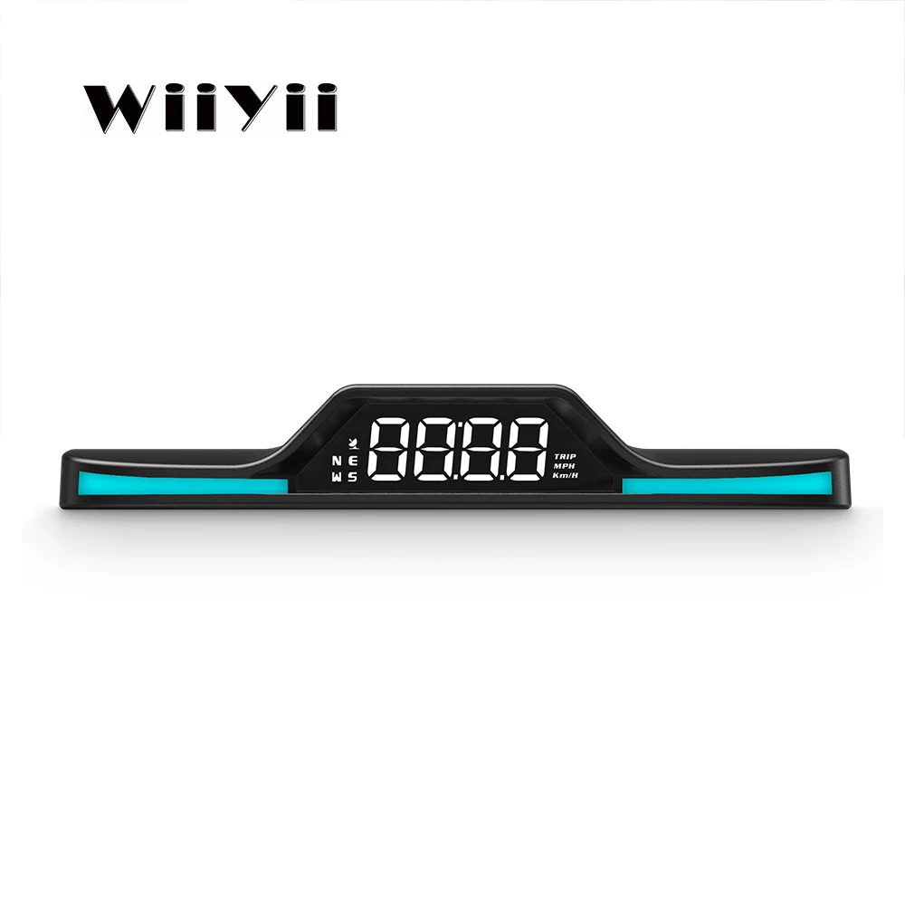 WiiYii 2024 Auto Meter  Car HUD Speedometer Universal Digital USB Interface Head up Display with LCD Speed Clock Function G15