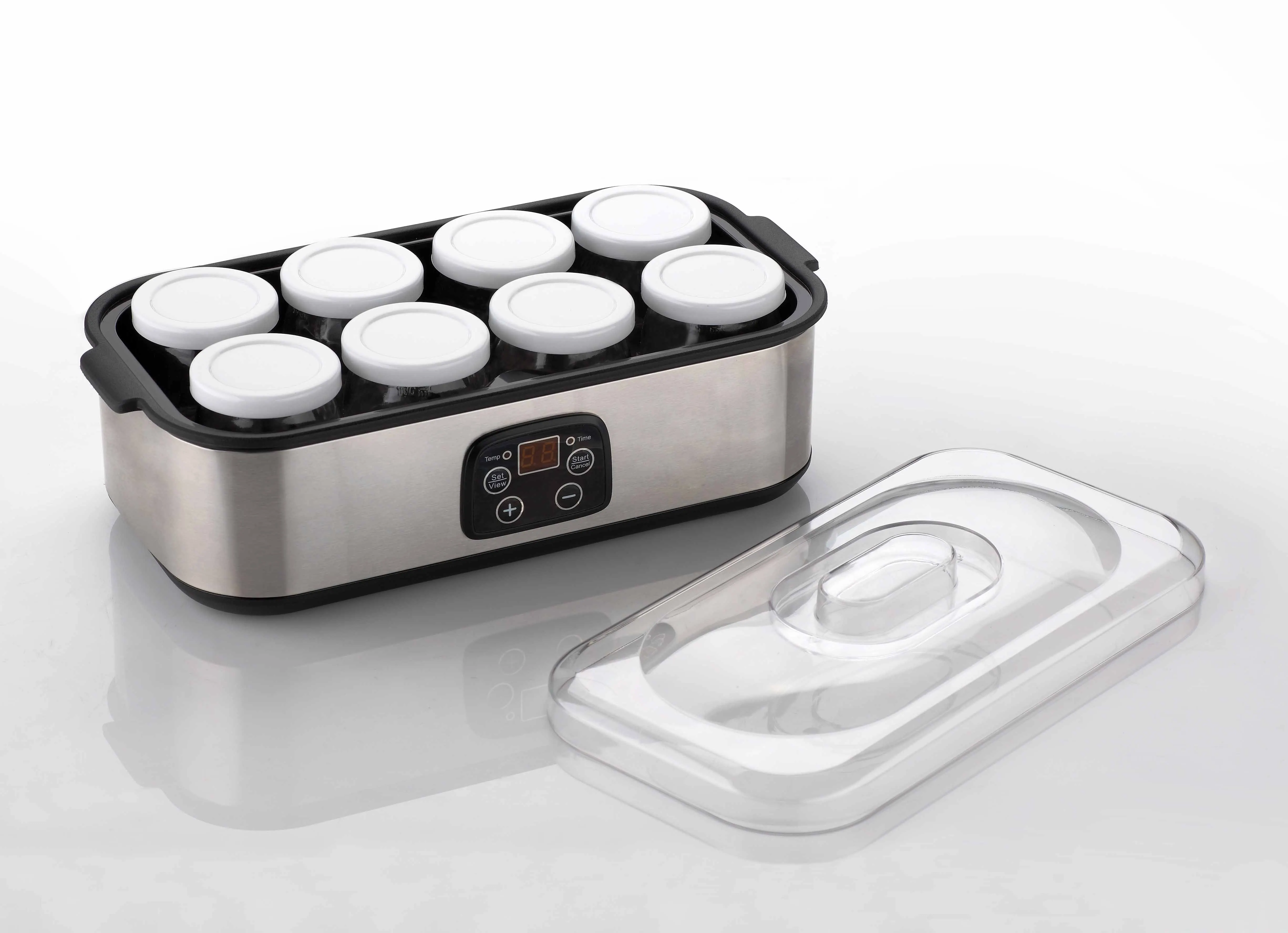 Household Electric Yogurt Machine Mini Yogurt Maker Electronic Digital Yogurt Maker Machine with 8 Glass Jars SNJ-159B BPA-Free