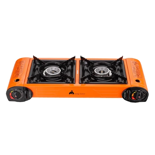 CE approved Japanese wok 2 burners camp gas stove