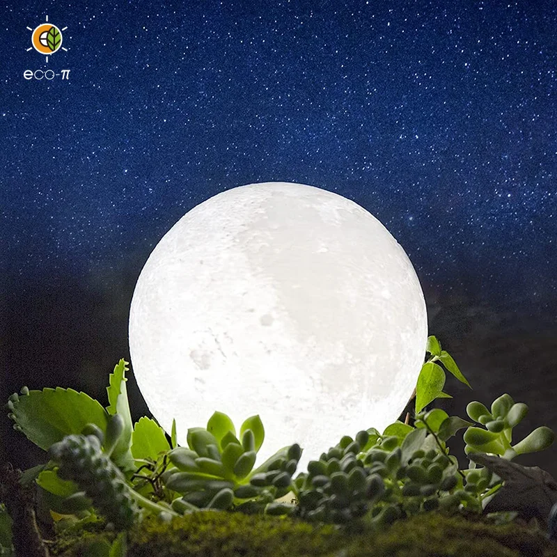 20cm Warm white Rechargeable Luna Night Light Touch Control room Decor Moon lamp
