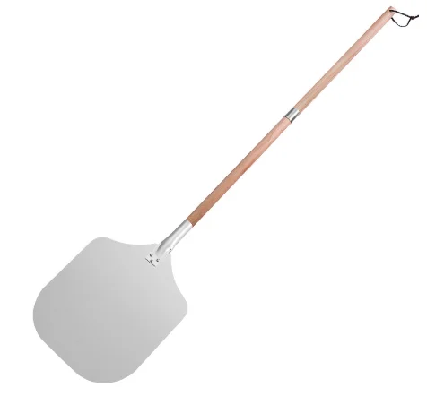 Hot Sale Detachable Pizza Peel Aluminum With Rubber Wood Handle