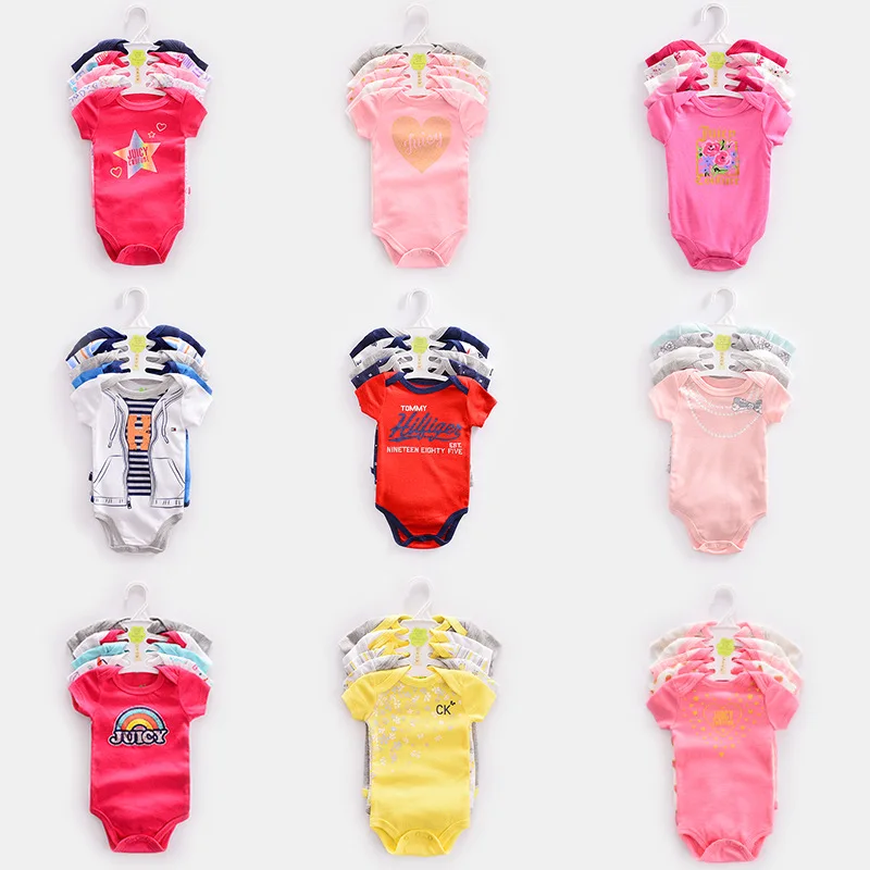 
Hot Sale Newborn Romper 100% Cotton Baby Clothing 3-24 Months Baby Romper Baby Rompers Summer 5 -piece set 