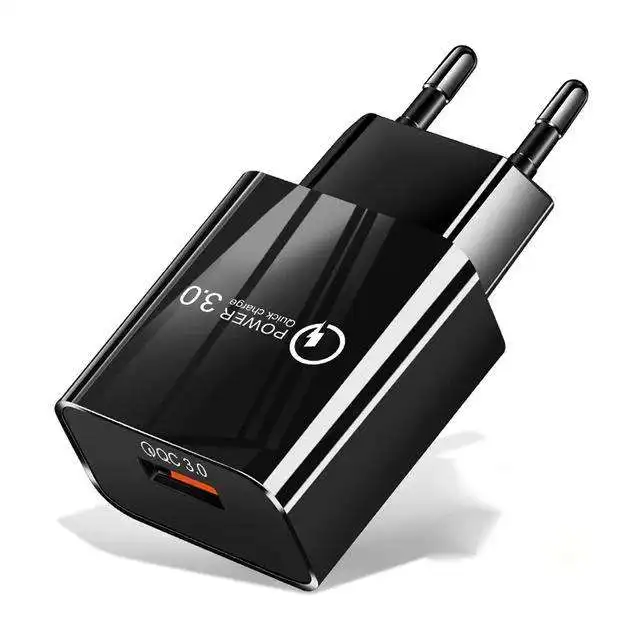 Universal EU / US plug USB Power 18W quick charging qc3.0 source portable home wall travel power charging adapter