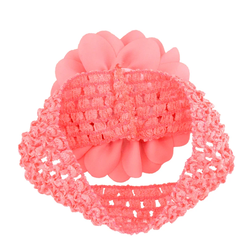 Knitted Hair Band Handmade Boutique Pearl Flower Knitted Hairband for Children Headwear Hair Accessories