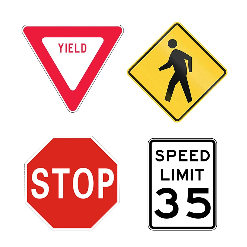Custom Traffic Road Safety Stop Sign Aluminum Reflective Crossing Signs