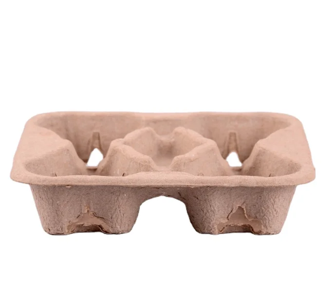 Craft Drink Paper Cup Holder 4 Cups For Takeaway Use