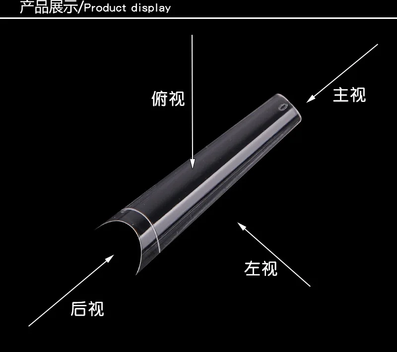 500 pcs Xxl Coffin Nail Tips No C Curve New Cheap Price Tapered Square Xxl Coffin Nail Tips No C Curve