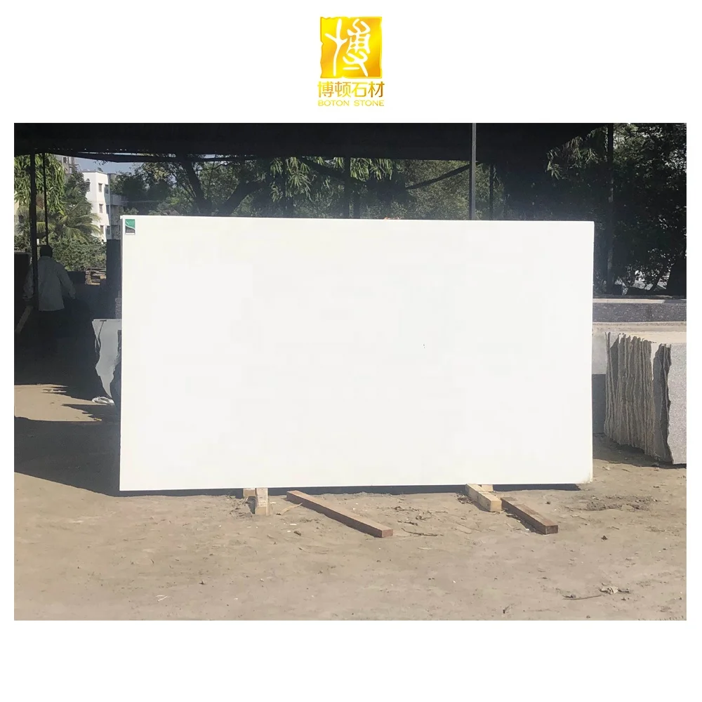 
Pure/Pearl White Quartz Slab for Kitchen Countertop Table Top Vanity Top 