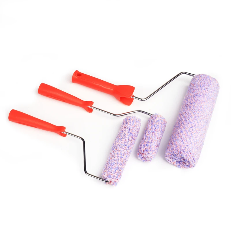 multiple sizes designer paint rollers red handle wall painting