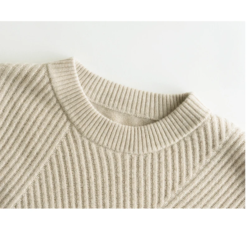 OEM Factory Price Basic O-neck Comfy Men Sweater Plain Knitted Pullover Custom Cashmere Sweater For Winter