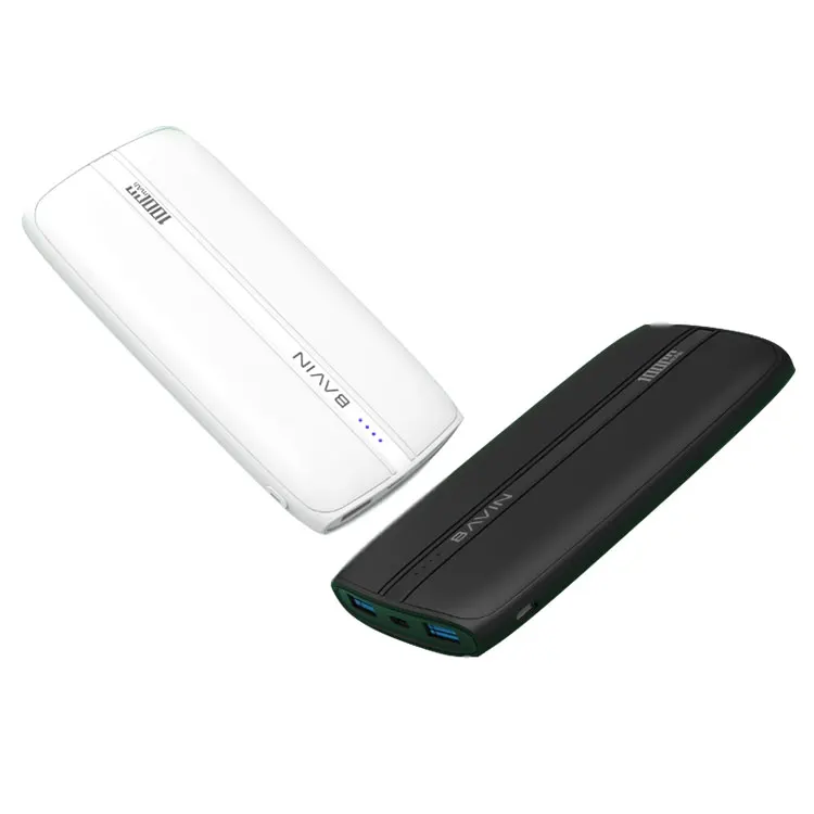 portable slim 10000mAh power bank with usb-c PD QC3.0 fast charger Qi wireless charging  for mobile phone