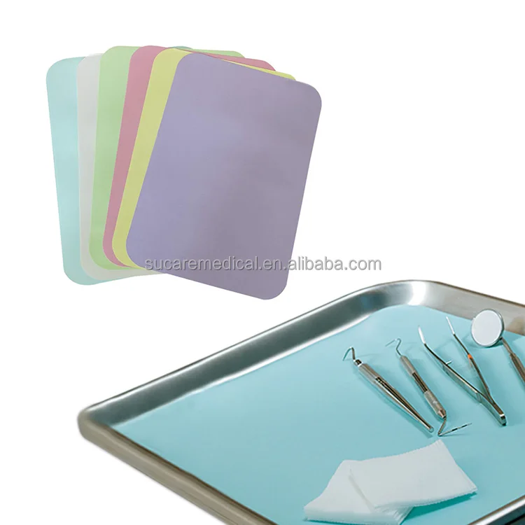 Assorted colors dental instrument set-up tray paper cover ritter B round corner