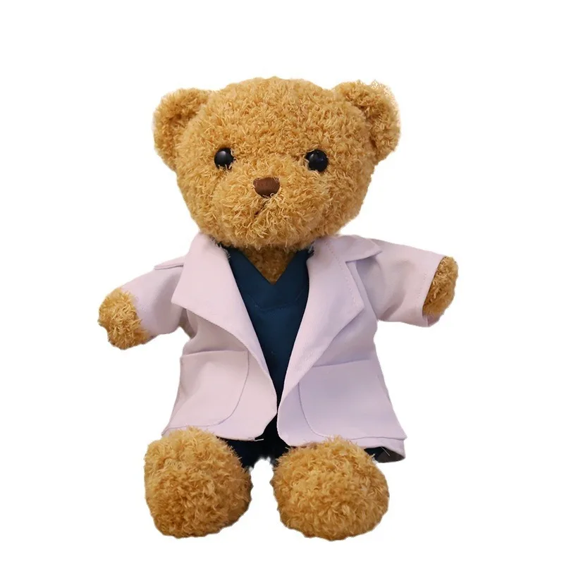 Stuffed Plush Doctor Teddy Bear With Stethoscope Custom Cute 25CM Soft Doctor Toy Plush Bear