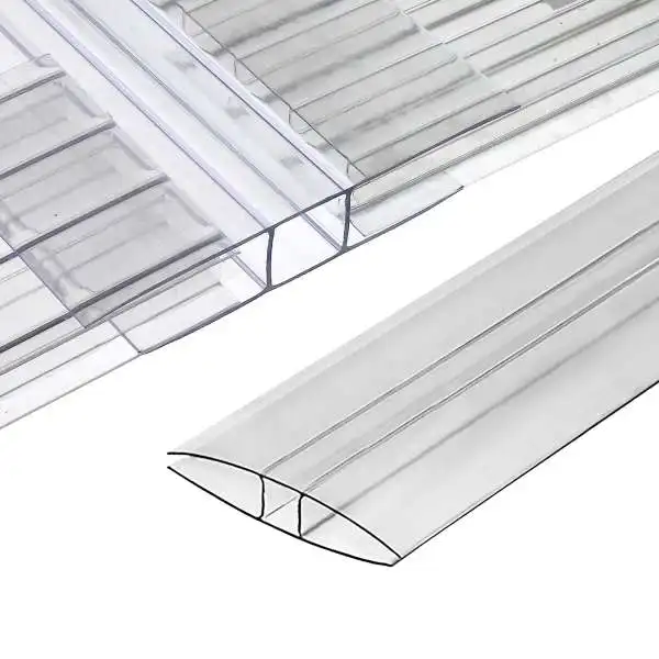 UV Co-extrusion waterproof roof pc sheet connection h & u plastic polycarbonate profiles