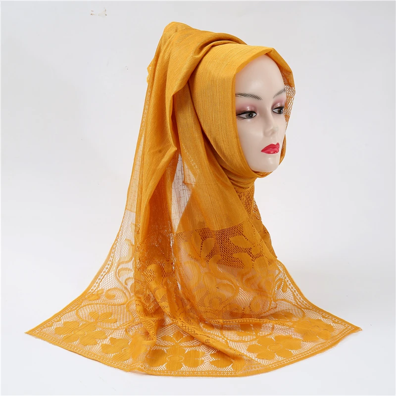 2021 New Women Jersey Scarf Soft Plain Cotton Instant Hijab Shawls and Wraps foulard femme muslim Hijabs Ready To Wear Headscarf