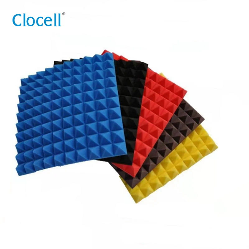 Clocell  30*30*5cm soundproofing sound absorbing proof wall TV studio sound pyramid foam acoustic panels
