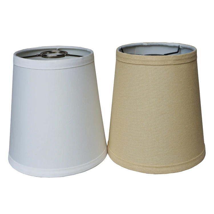 Transparent Silk Plain Round Shape Table Uplight White Lampshade