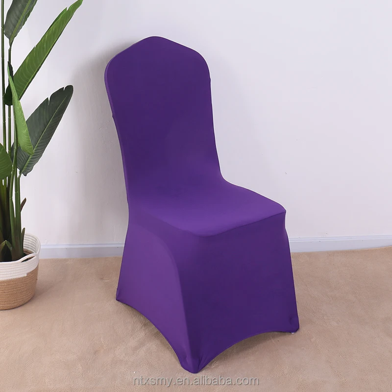 Jacquard Spandex Fleece Chair Covers Solid Chairs Covers for Dining Room Banquet Classic chair cover