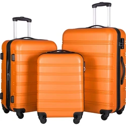USA Free Shipping Expandable ABS Plastic Lightweight Suitcase Sets Travel Luggage with TSA Lock