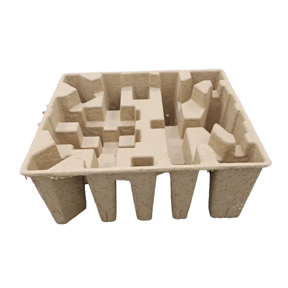 Изготовленный на заказ перерабатываемый формованный целлюлозный Защитный Лоток для сухого прессования лоток упаковочный лоток для вставки целлюлозы материал для сухого прессования сахарного тростника