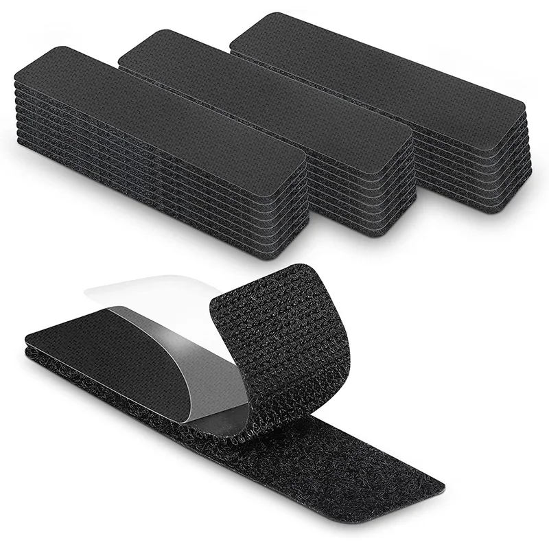 24 sets 1X4 Inch Heavy Duty Hook and Loop Strips with Adhesive Strong Back Adhesive Fastener Mounting Tape for Home Office