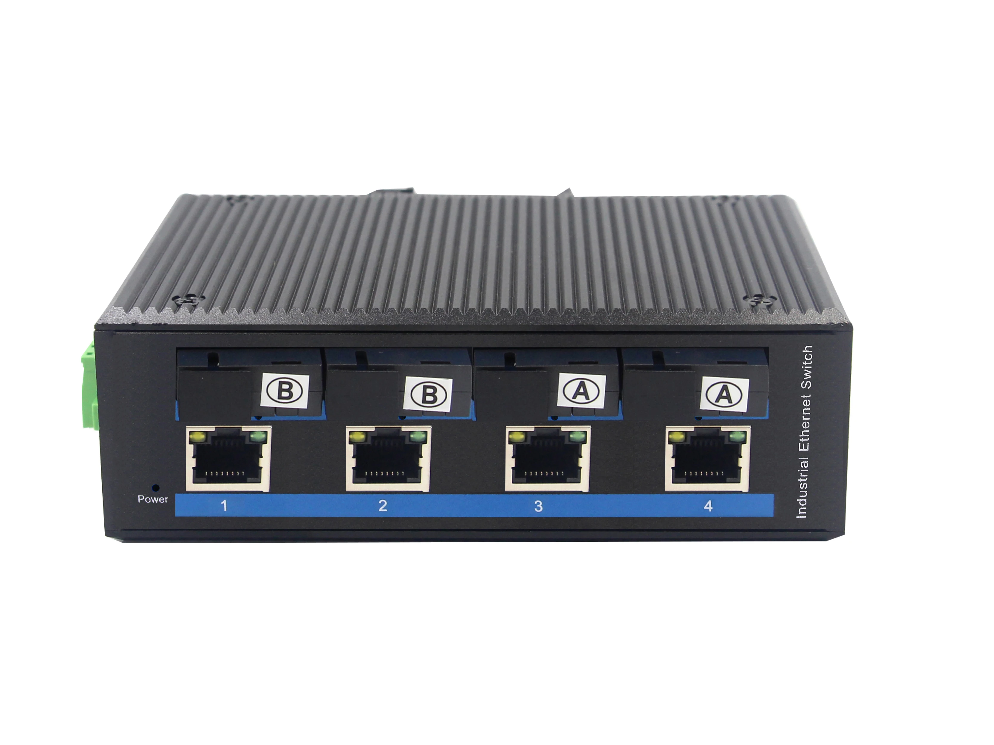 high condition din rail  4-Port 10/100Base-TX(PoE) +4-Port 100Base-FX Industrial PoE Switch