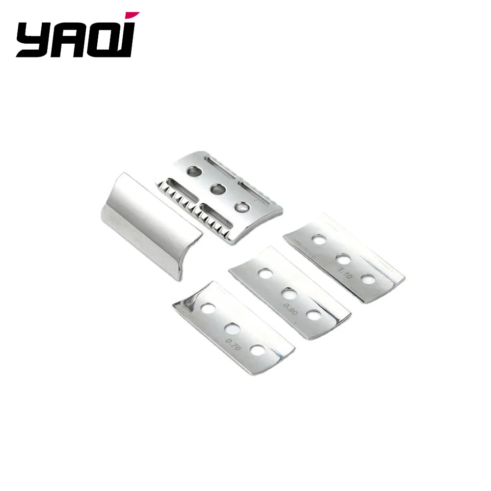 YAQI Trifecta Adjustable 316 Stainless Steel Polished Safety Razor Head with Different Blade Gaps