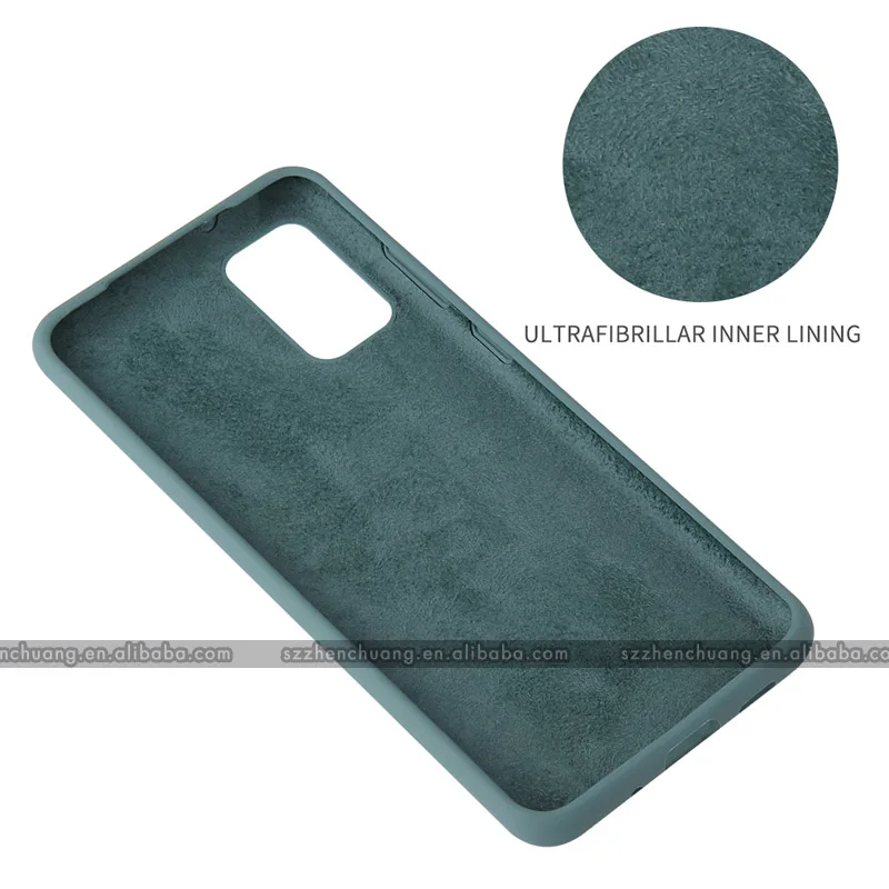 Лидер продаж жидкий силиконовый чехол для телефона Samsung Galaxy S20 из силикона + поликарбоната микрофибры Гибридный