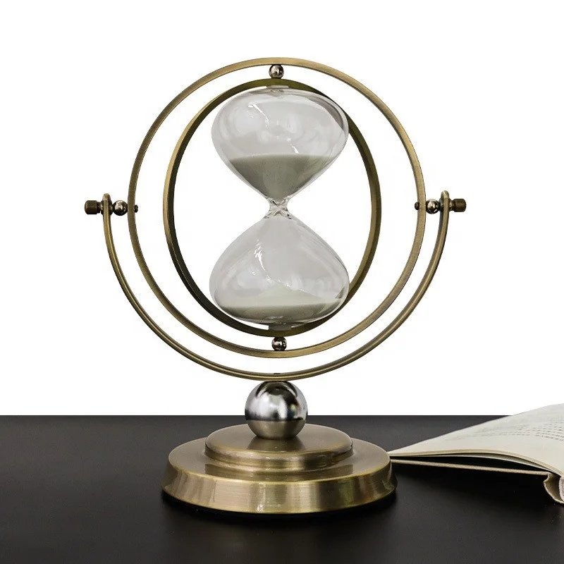 Metal Glass Hourglass Sand Clock Sand 30 mins Hourglass Sandglass Timer sand Clock