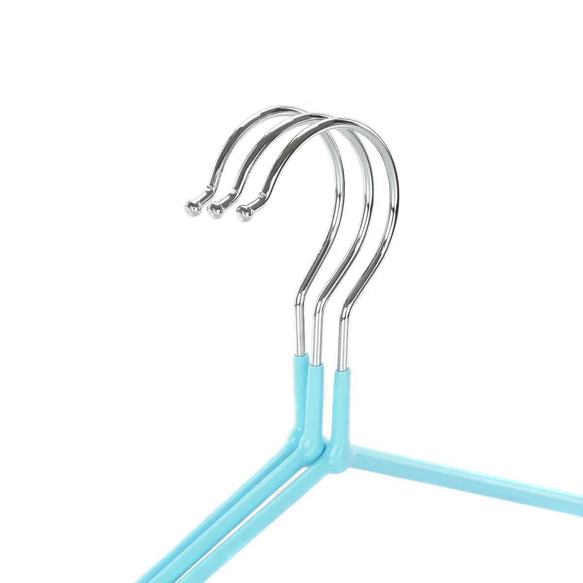 Lindon Wholesale Colorful Wire Hangers Non-Slip PVC Coated Metal Laundry Clothes Hanger for Supermarket