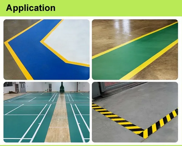 Custom floor marking tape roll  strong adhesive yellow and black PVC floor  warning tape