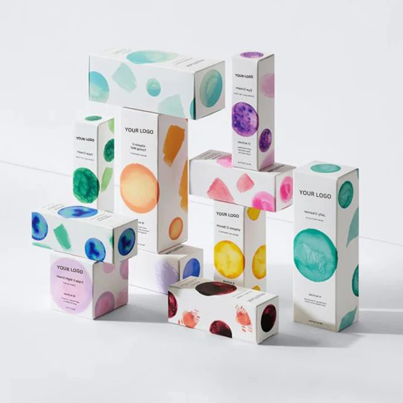 Modern Design Cosmetic White Cardboard Boxes Beautiful in Colors Paper Box for Lotion