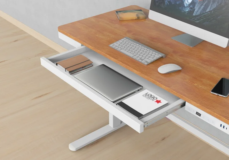 Most Popular Single Motor Glass Tempered Desktop Height Adjustable Sit Stand Desk Computer Lift Table with Wireless USB Charge