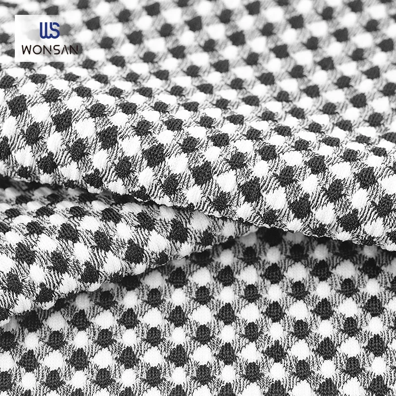 Customizable Nylon Polyester Spandex Garment Dresses Cloths Single Dyed Warp Knitted Fabric En Tissu Kain Skirt CN