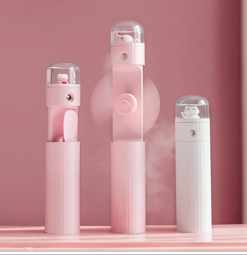 Battery Portable Water Spray Mist Fan Electric Usb Rechargeable Handheld Mini Fan Cooling Air Conditioner Humidifier Fan