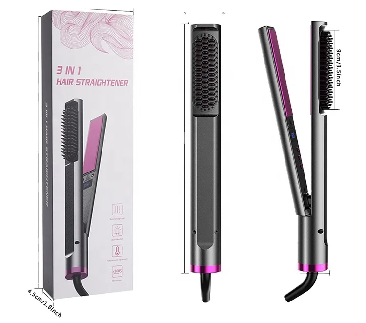 S888 Professional 3 In 1 Household Hair Straightener Confident Beauty Hair Straightener Machine Hair Straightener Brush