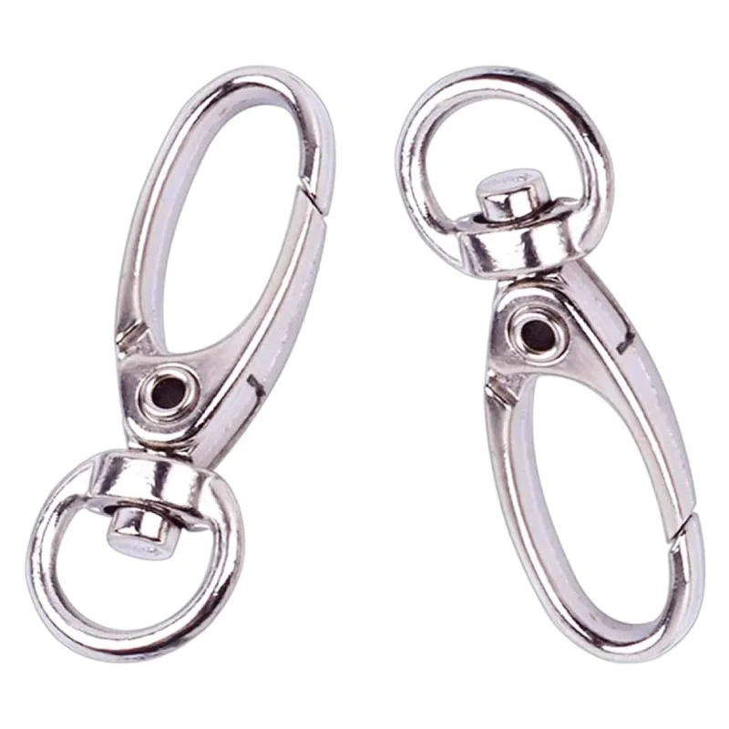 Hot selling Lobster Clasps D Swivel Trigger Clips Hooks base swivels 360 Metal Key Ring