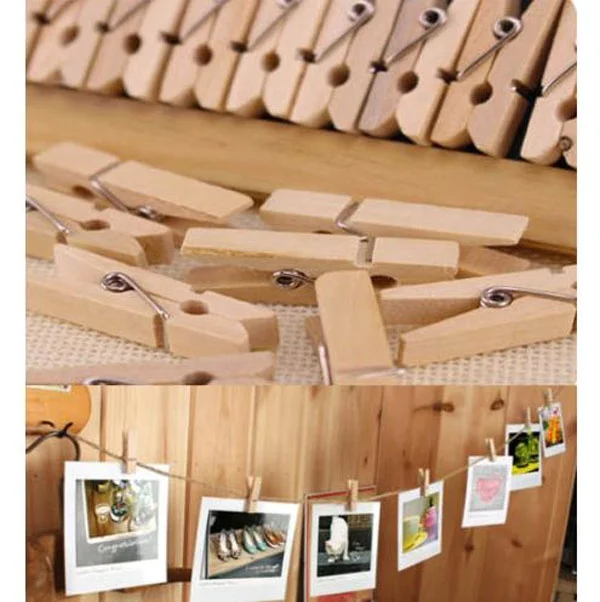 decorated mini wood clothespins